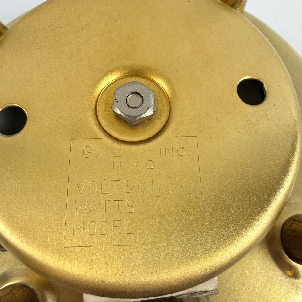 Vintage Gilley New York FC-60 Coffee Carafe Electric Warmer Brass Ceramic Tested